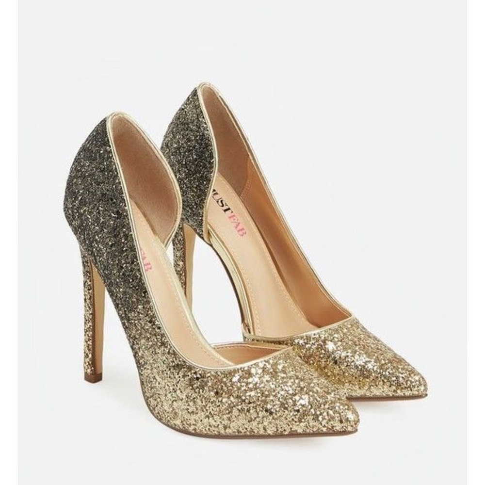JustFab glitter ombré heel